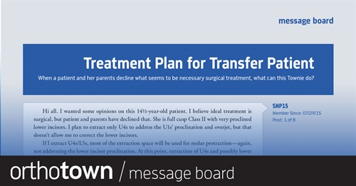 Treatment Plan for Transfer Patient 