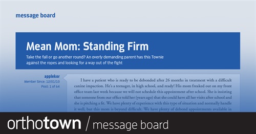 Mean Mom: Standing Firm Take the fall or go another round? An overly demanding parent has this Townie against the ropes and looking for a way out of the fight.