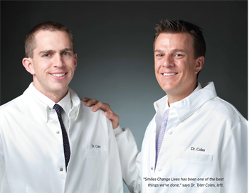 Office Visit: Bracing for Impact Brothers Dustin and Tyler Coles operate a five-practice orthodontic group in the Phoenix metro area—and last year won a Gini Award for their outstanding service in the Smiles Change Lives organization. Find out more about the Coles’ practices—and the products and services that have helped them become so successful.