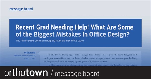 Recent Grad Needing Help! What Are Some of the Biggest Mistakes in Office Design? In this message board, this Townie seeks advice on designing his brand-new office space.