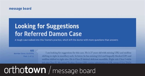 Looking for Suggestions for Referred Damon Case A tough case walked into this Townie’s practice, which left the doctor with more questions than answers.