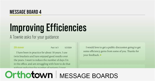 Improving Efficiencies A Townie asks for your guidance