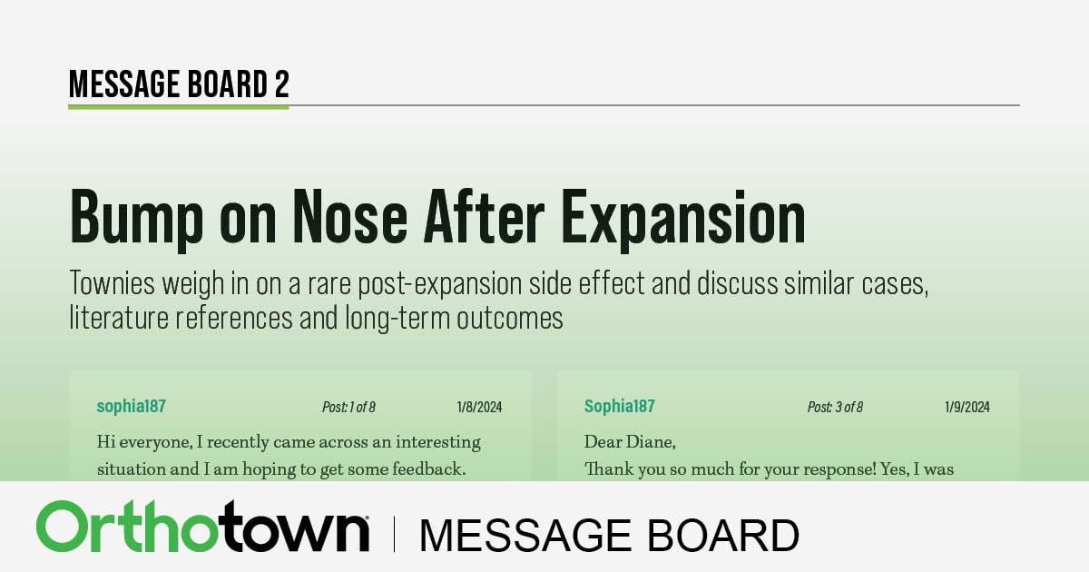 Bump on Nose After Expansion