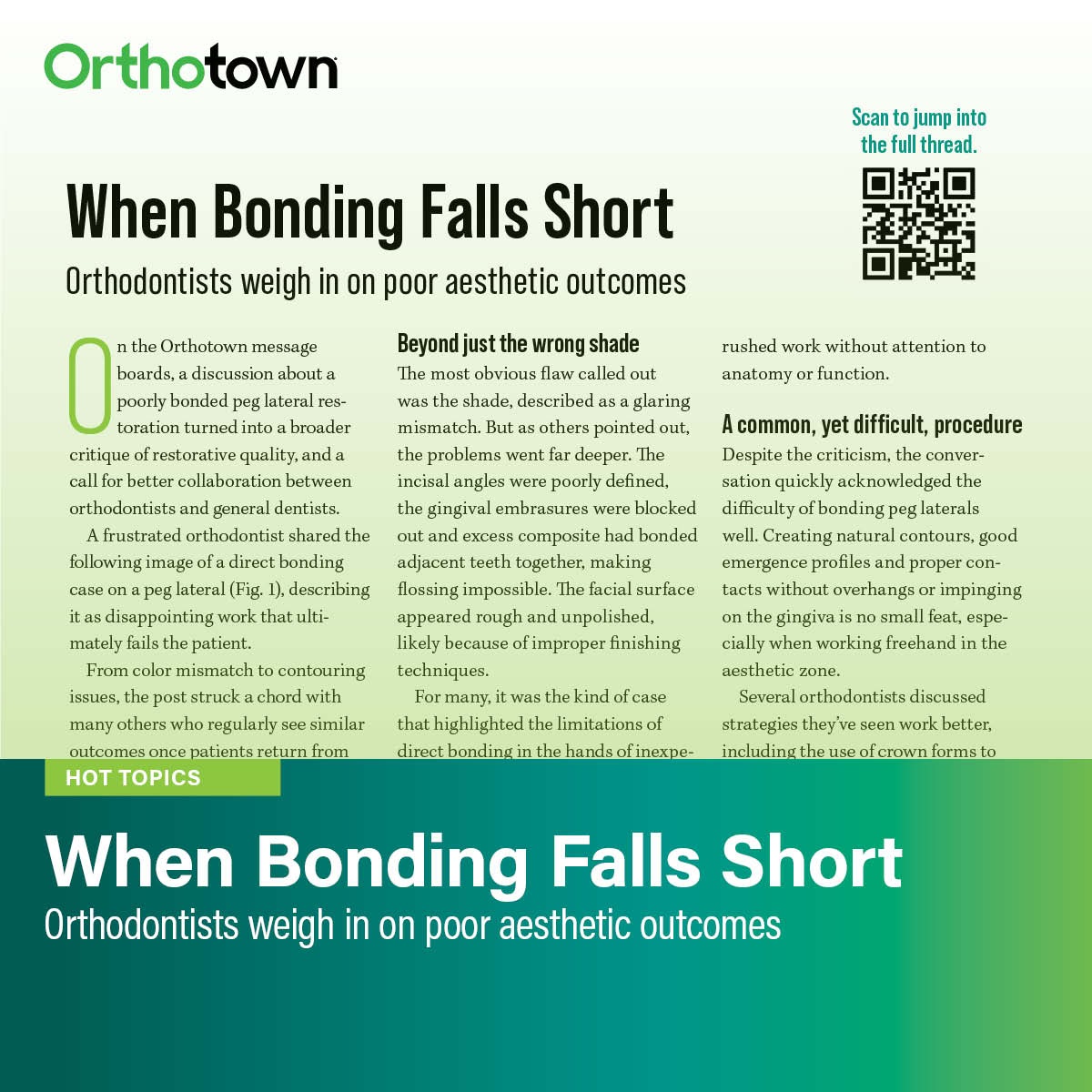When Bonding Falls Short