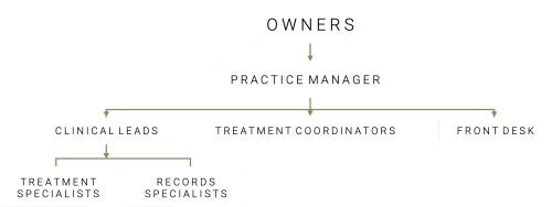 Delegated leadership decision-making chart