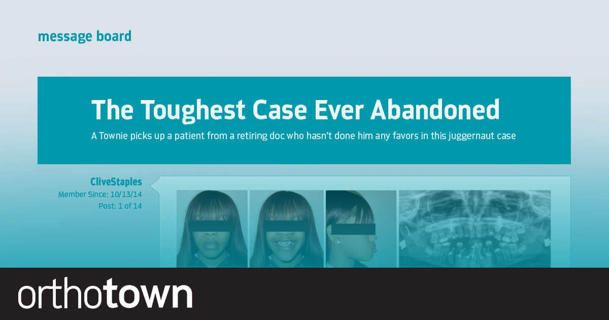The Toughest Case Ever Abandoned A Townie picks up a patient from a retiring doc who hasn’t done him any favors in this juggernaut case.
