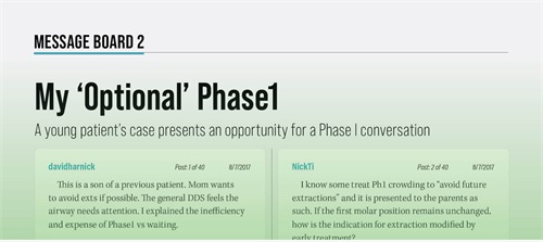 My 'Optional' Phase I A young patient’s case presents an opportunity for a Phase I conversation.