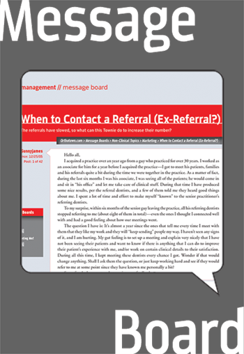 When to Contact a  Referral (Ex-Referral?) The referrals have slowed—what can this Townie do to increase their number?