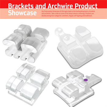 Product Showcase: Brackets and Archwires A look at the hardworking basics of orthodontics, including four types of brackets—aesthetic, lingual, self-ligating and traditional.
