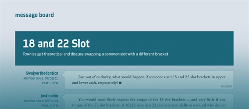 18 and 22 Slot Townies get theoretical and discuss swapping a common slot with a different bracket.